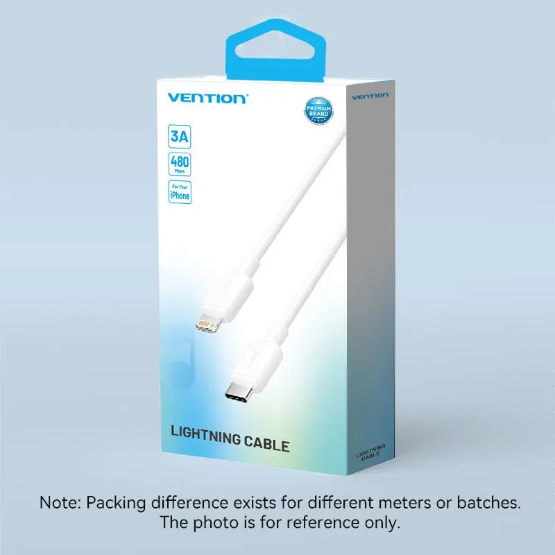 Vention USB 2.0 Type-C Male to Lightning Male 3A Cable PVC Type