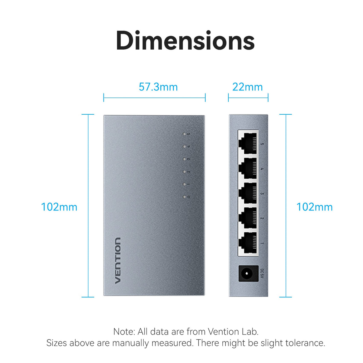Vention 5-Port 1000Mbps Ethernet Switch