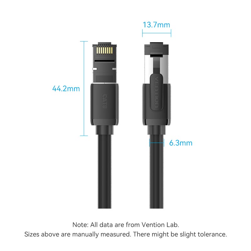 Vention LSZH Cat.8 SFTP Ethernet Patch Cable  Black