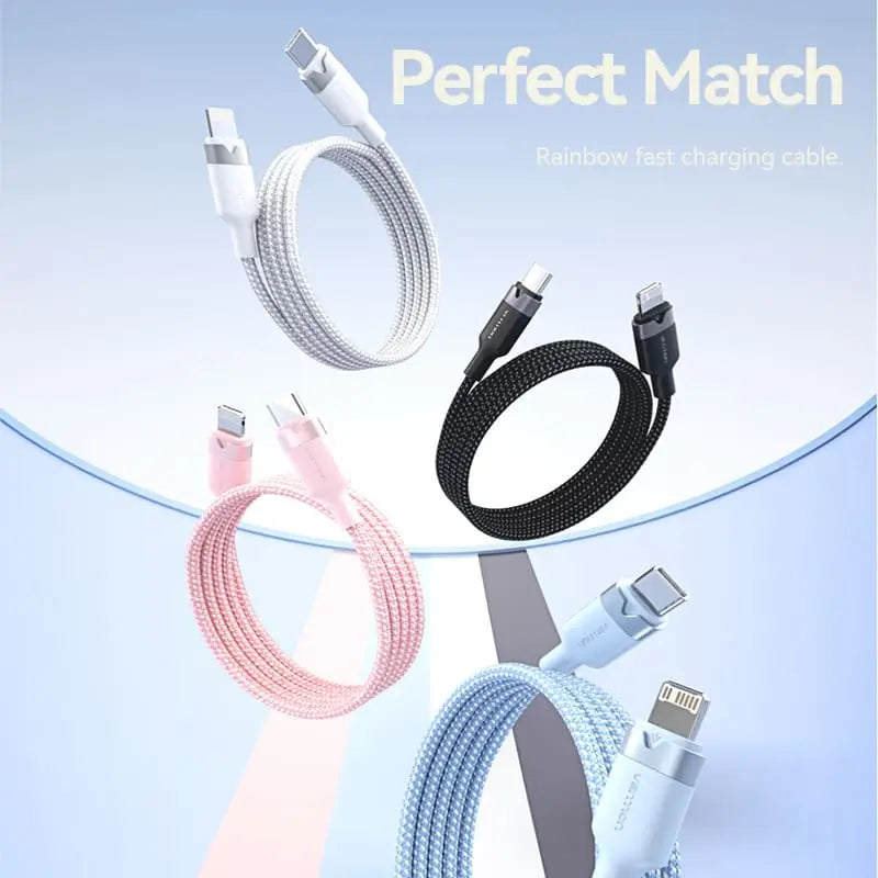 Vention USB 2.0 Type-C Male to Lightning Male 3A Cable Aluminum Alloy Type