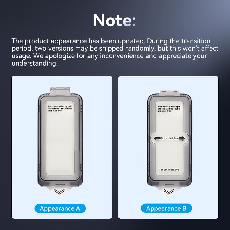 Vention HD Tempered Glass Screen Protector for iPhone 15 with Dust-Free Installation Tool