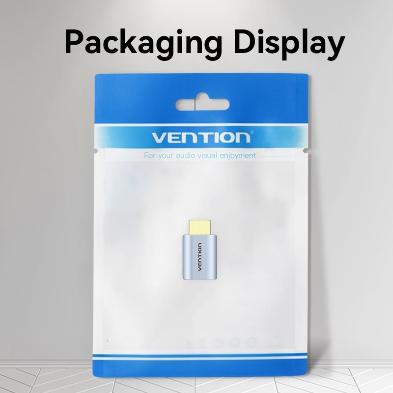 Vention HDMI™ Male to Female 8K Adapter Gray Aluminum Alloy Type