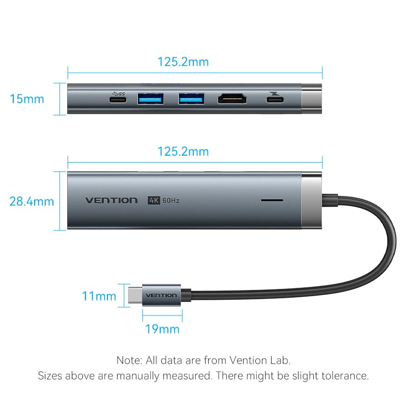 Vention 6-in-1 USB-C Docking Station