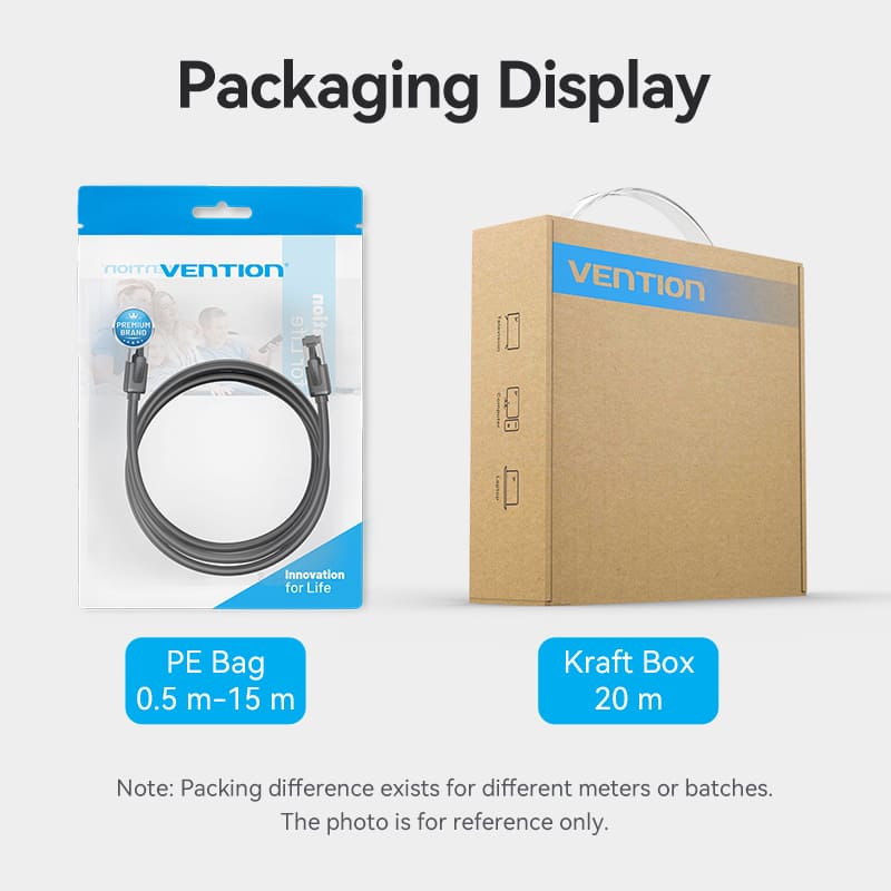 Vention LSZH Cat.8 SFTP Ethernet Patch Cable  Black