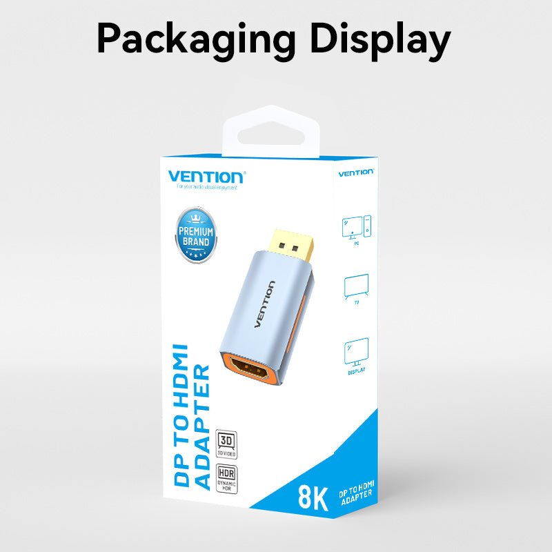 Vention DP Male to HDMI™-A Female 8K Adapter Gray Aluminum Alloy Type