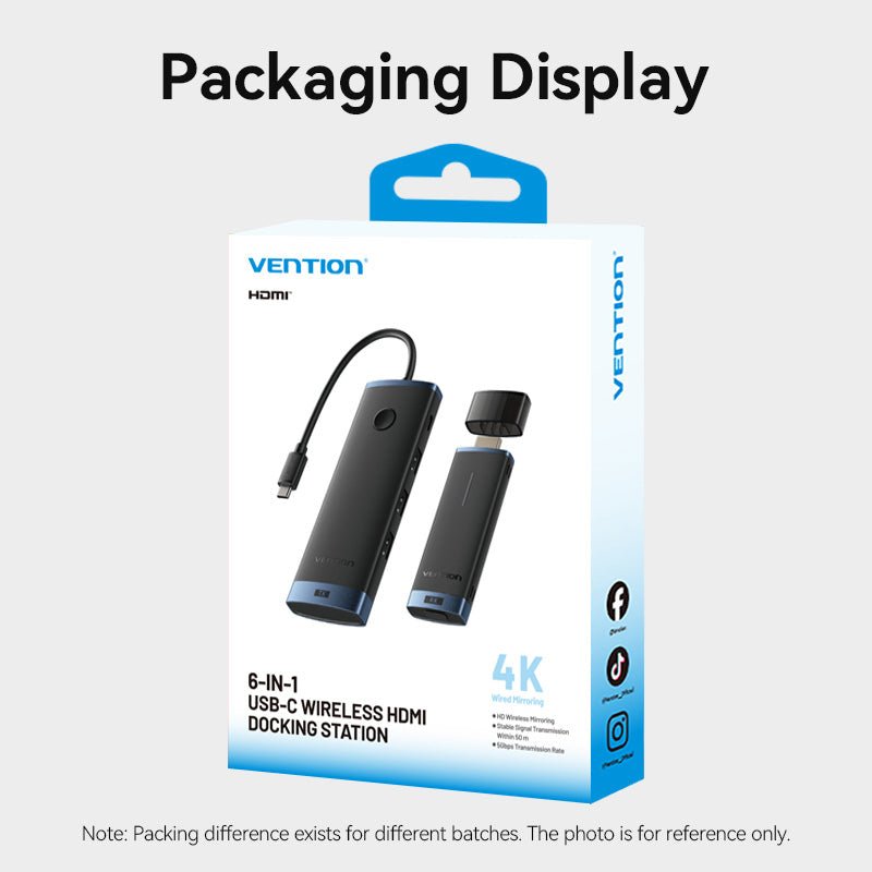 Vention 6-in-1 USB-C Wireless HDMI™ Docking Station