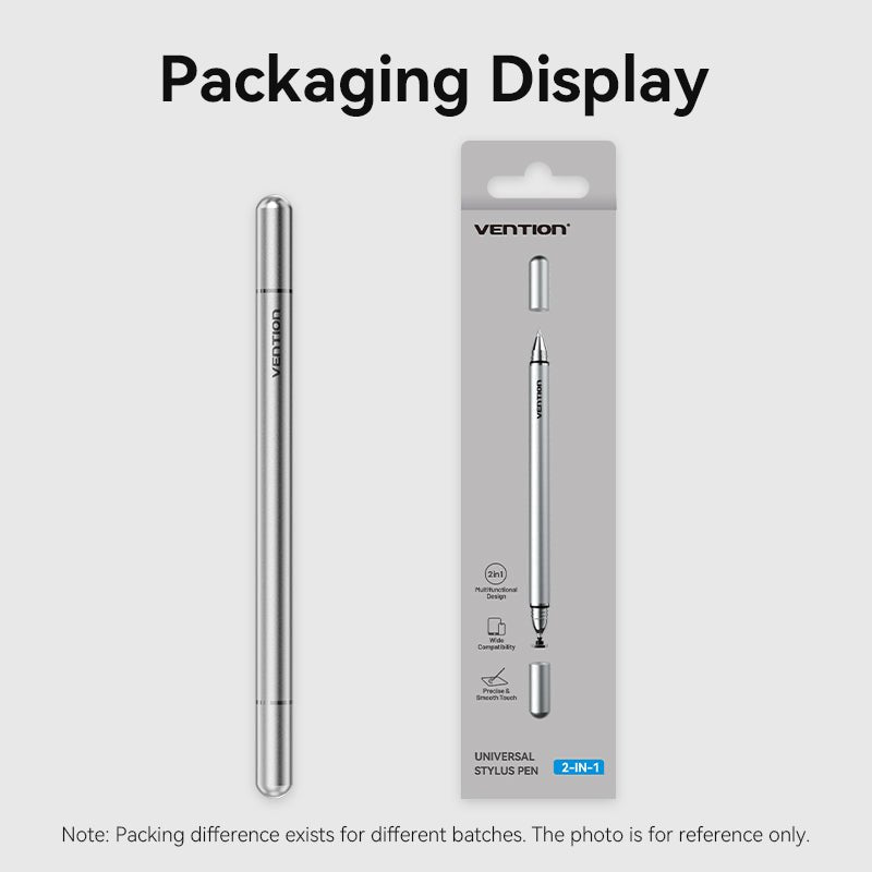 Vention 2-in-1 Stylus Pen Gray Aluminum Alloy Type