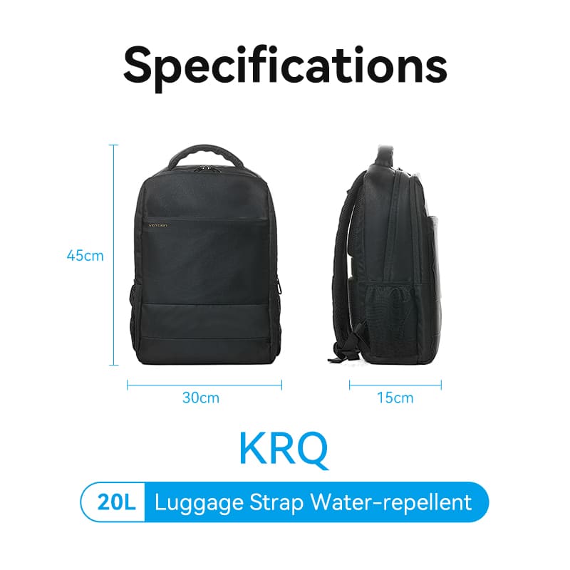 Vention Water-Repellent Laptop Backpack Black