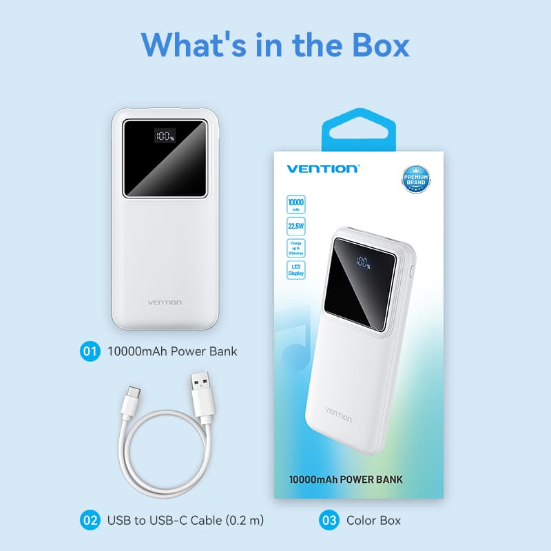 Vention 10000mAh Power Bank 22.5W