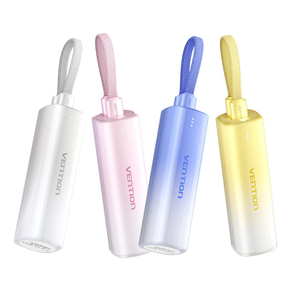 Vention 5000mAh Power Bank Compact with Built-in Cable——On Promotion