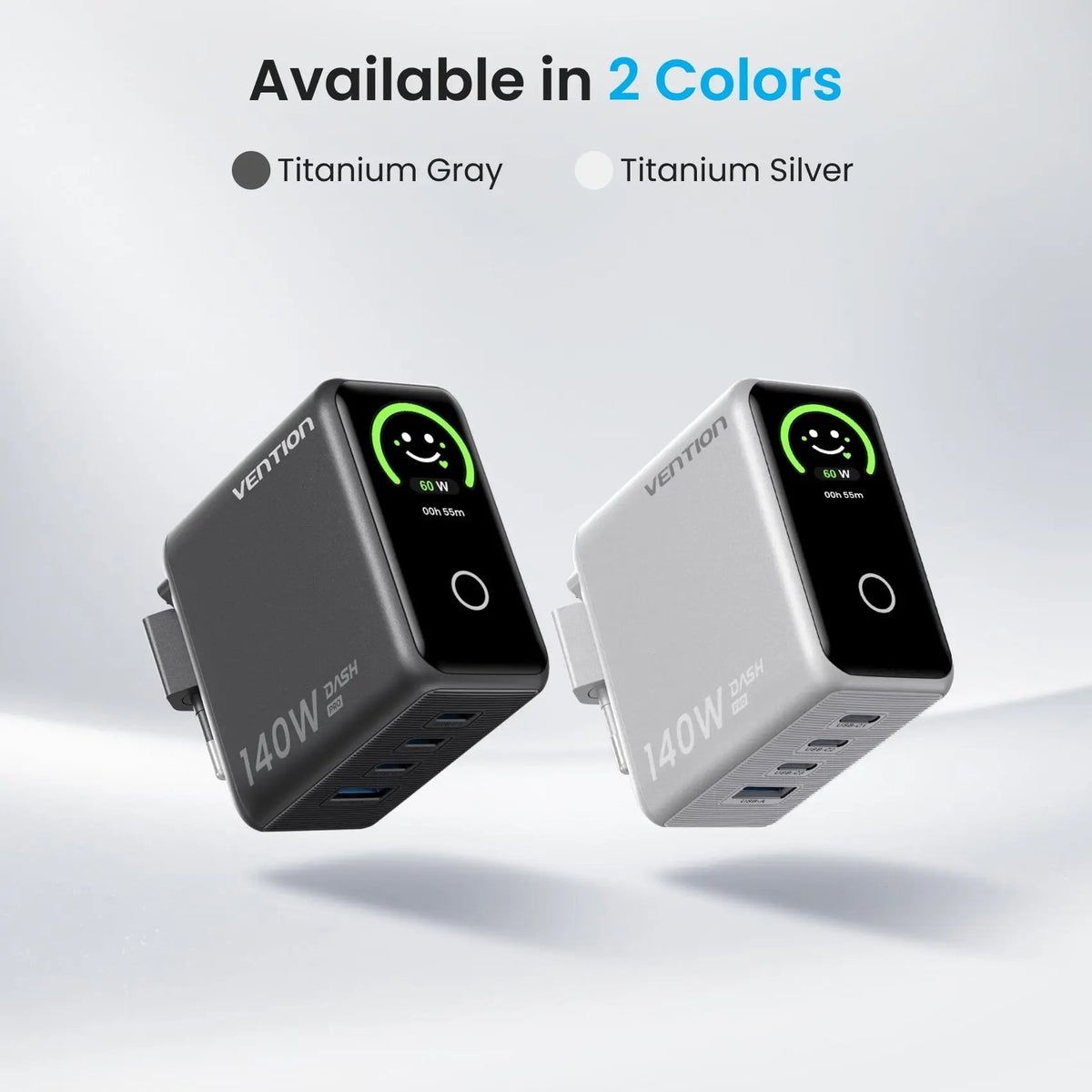DASH PRO 140W 4-Port GaN5.0 Charger with Smart Display