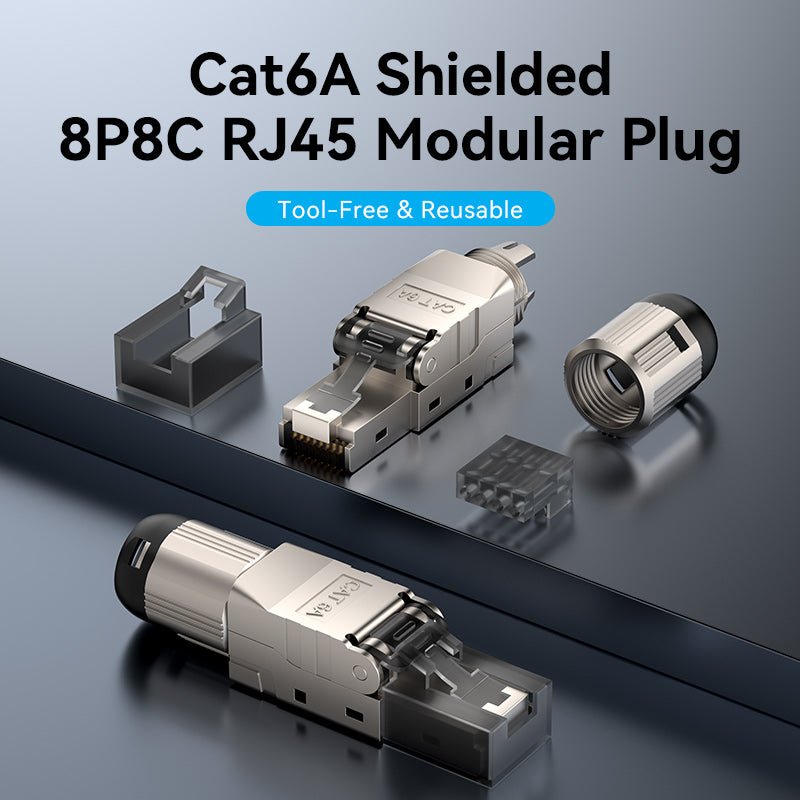 Vention Cat6A Shielded Toolless 8P8C RJ45 Modular Plug