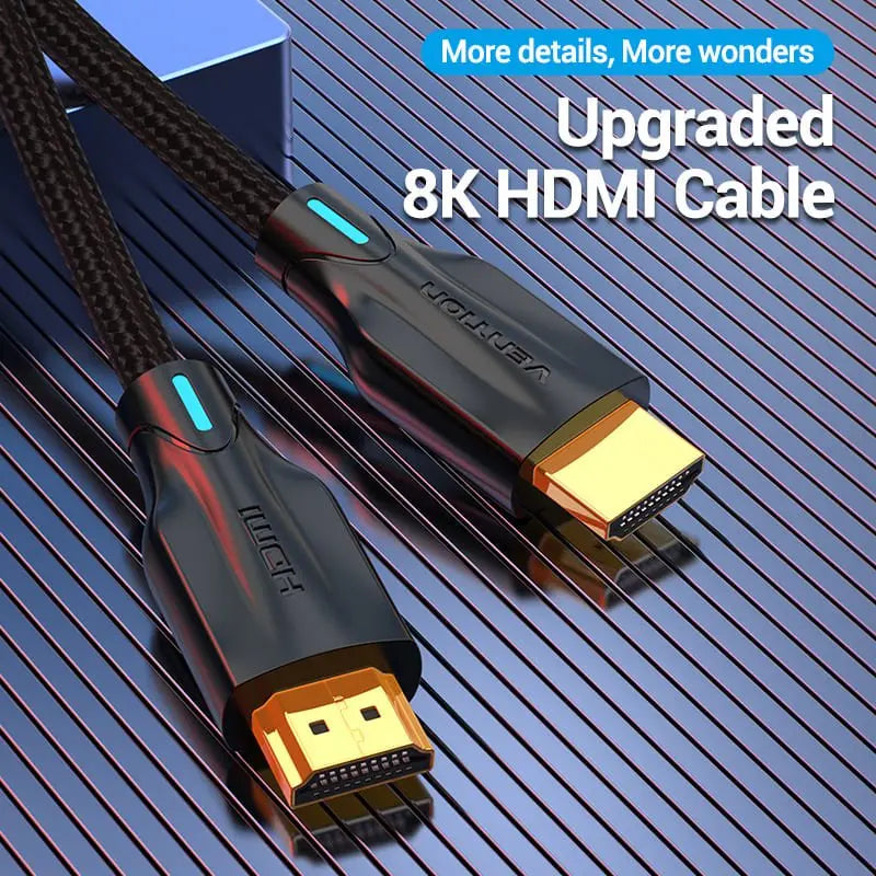 Vention Cotton Braided 8K HDMI™ Cable Black