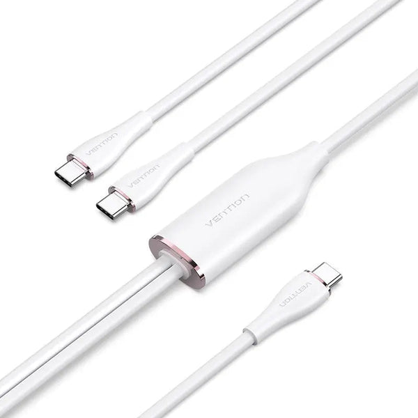 Vention USB 2.0 Type-C Male to 2 Type-C Male 5A Cable Silicone Type