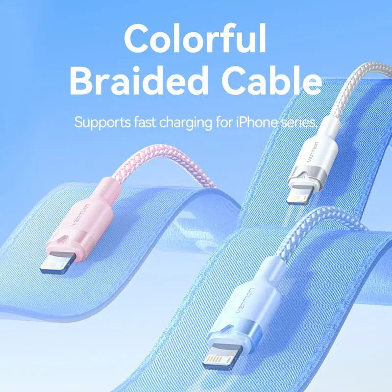 Vention USB 2.0 Type-A Male to Lightning Male 2.4A Cable Aluminum Alloy Type