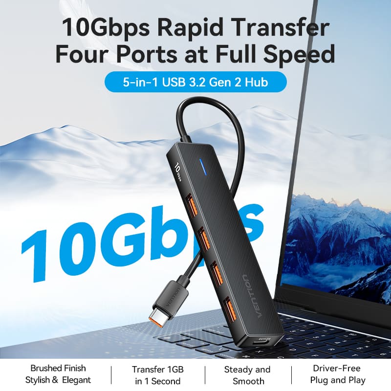 Vention 5-in-1 USB 3.2 Gen 2 Hub