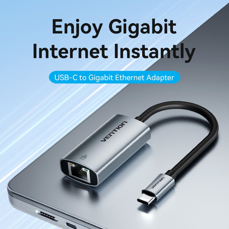 Vention USB-C to Gigabit Ethernet Adapter 0.15M Gray Aluminum Alloy Type