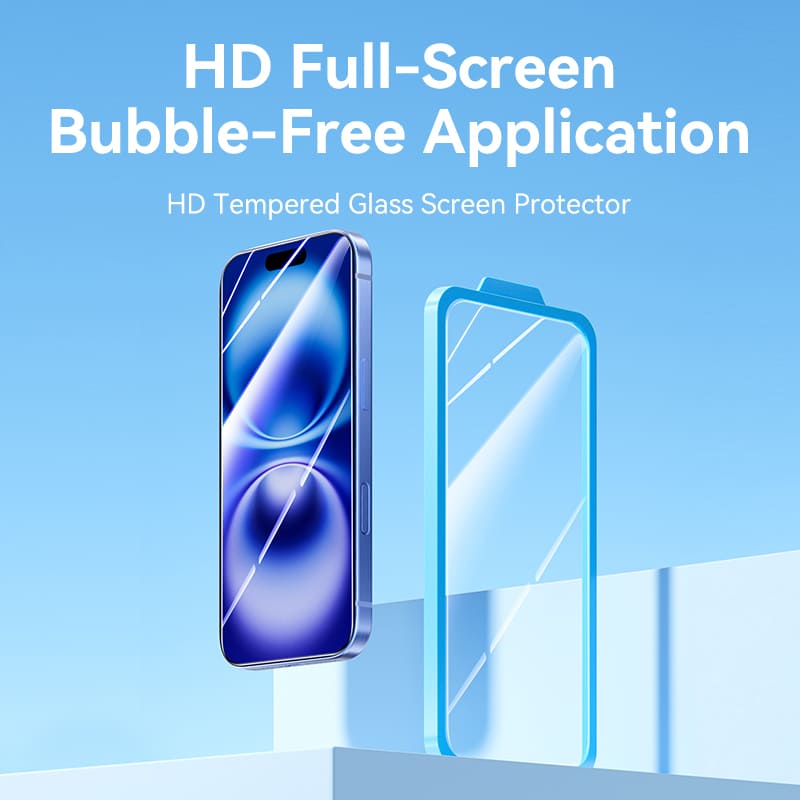 Vention HD Tempered Glass Screen Protector for iPhone 15 with Easy-Installation Tool