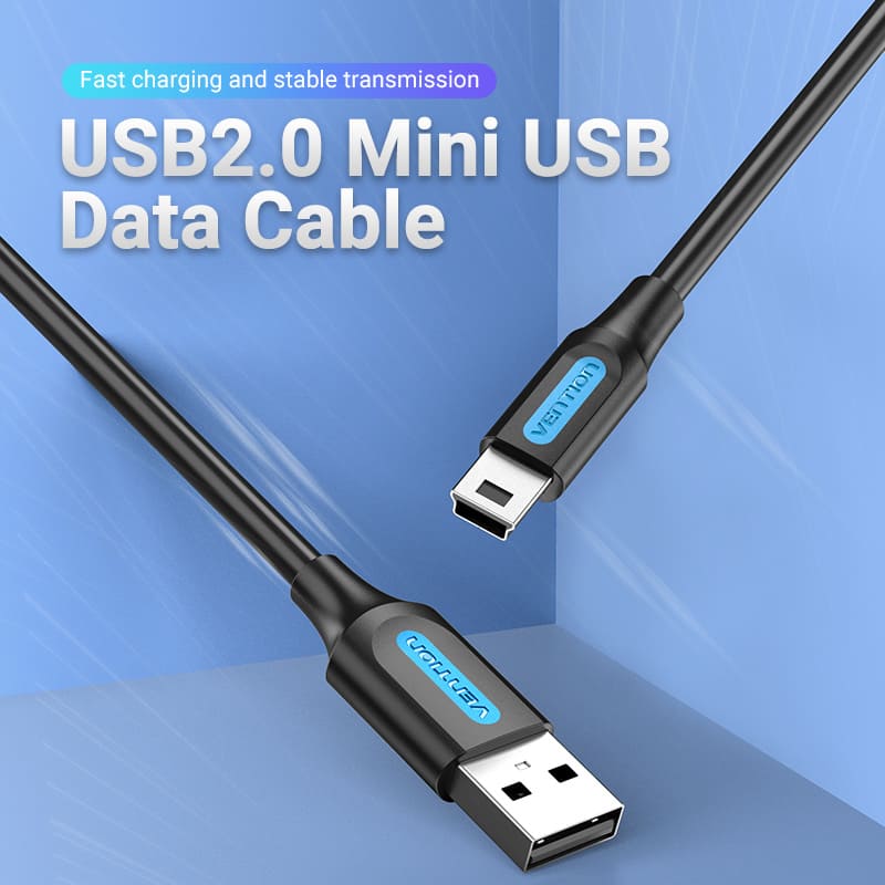 USB 2.0 A Male to Mini-B Male Cable