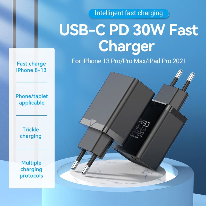 Vention 1-Port USB-C Wall Charger 30W EU-Plug