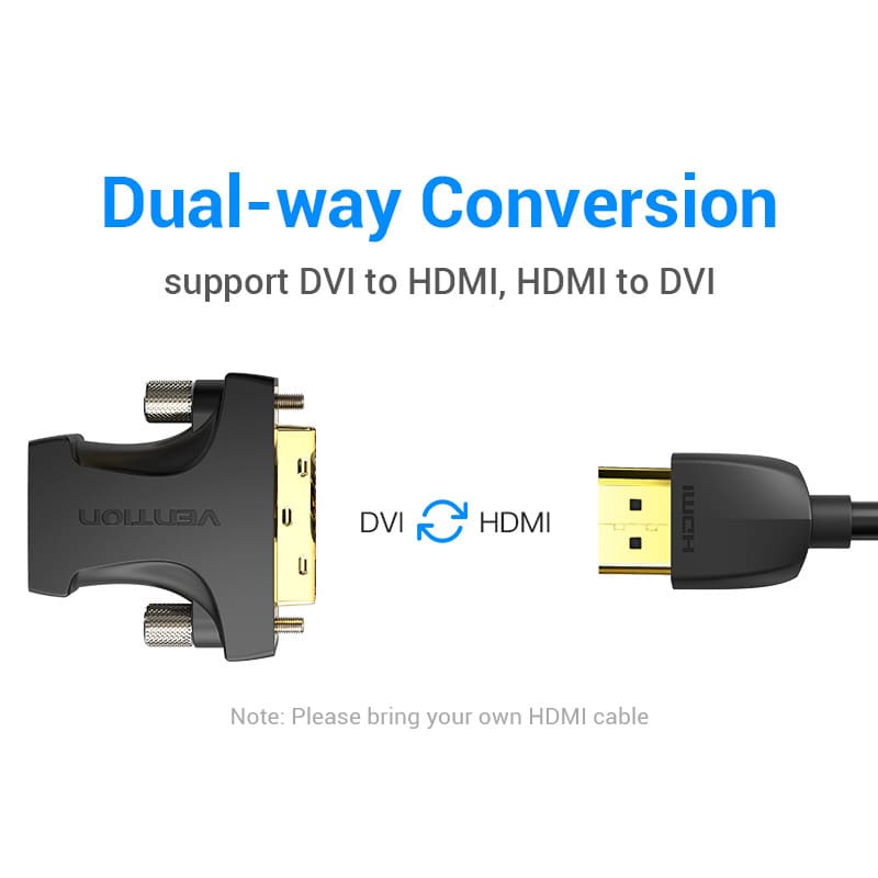 Vention HDMI™ Female to DVI (24+1) Male Adapter Black
