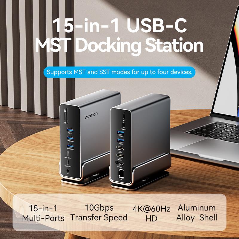 Vention 15-in-1 USB-C MST Docking Station