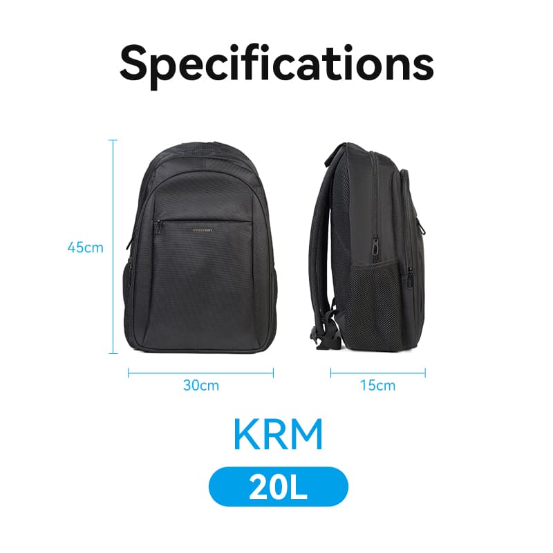Vention Water-Repellent Laptop Backpack Black
