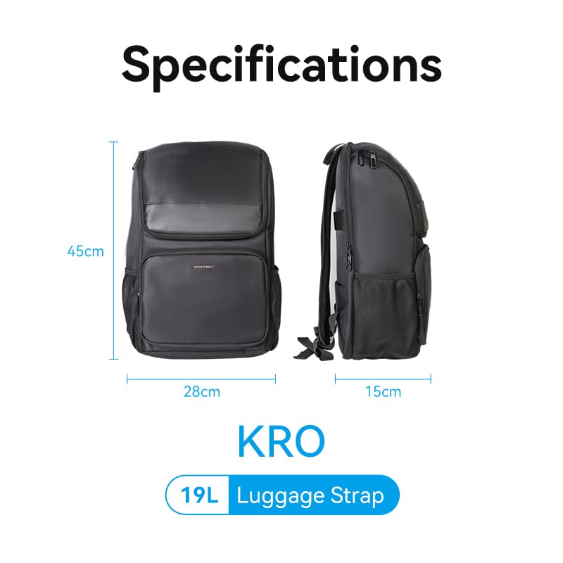 Vention Water-Repellent Laptop Backpack Black