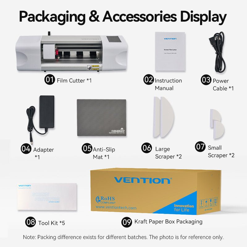 Vention Intelligent Screen Film Cutter with Touch Screen - EU Plug