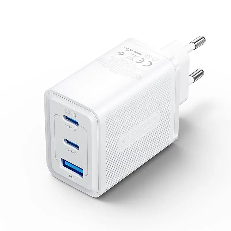 Vention 3-Port USB (C+C+A) GaN Charger (65W/65W/60W) EU-Plug