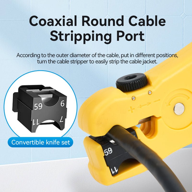 Vention Coaxial Cable Stripper Yellow