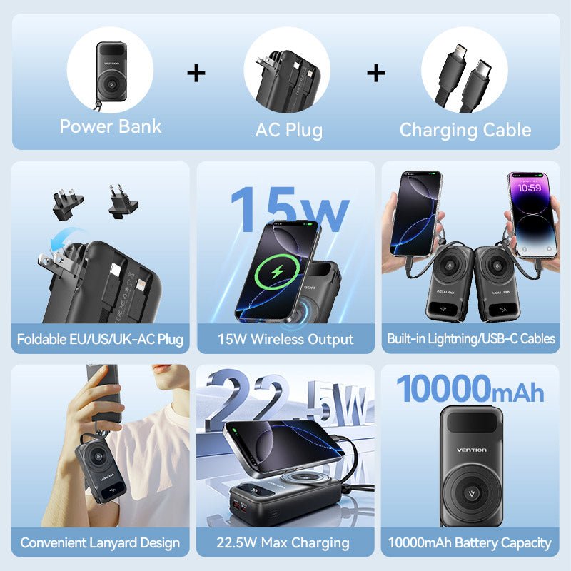 Vention 10000mAh Power Bank
