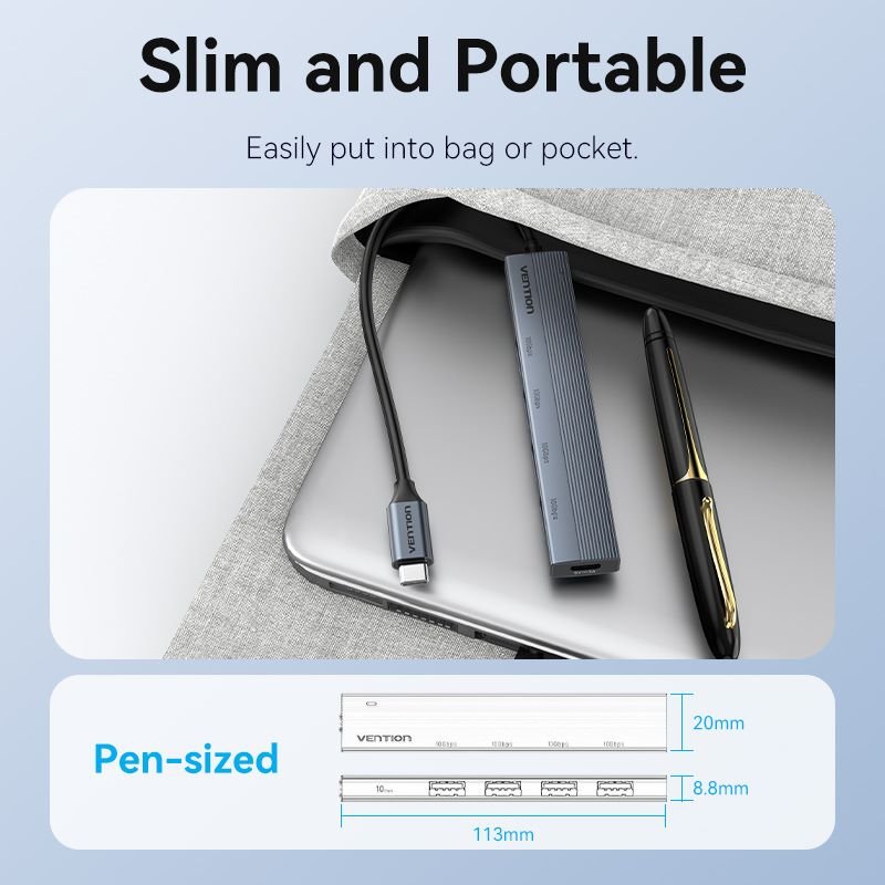 Vention 5-in-1 USB-C Mini Hub