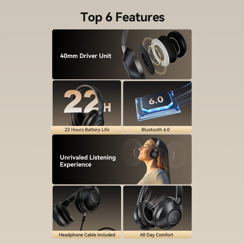 Vention Wireless On-Ear Headphones SoundMate