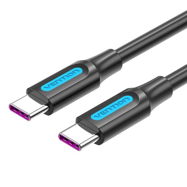Vention USB 2.0 C Male to C Male  5A Cable Black PVC Type