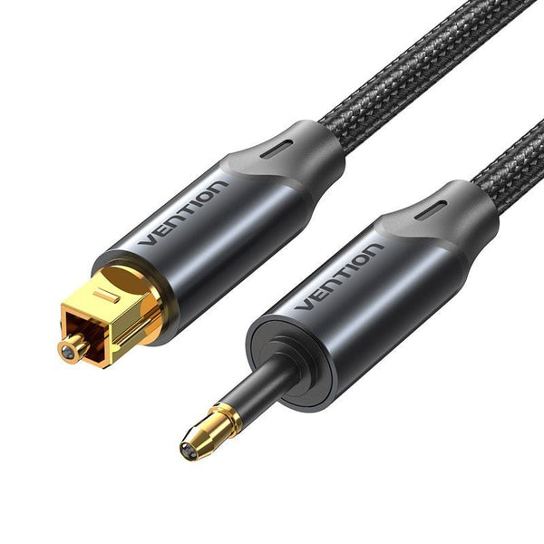 Vention Toslink to Mini Toslink Optical Audio Cable 0.5/1/1.5/2/3/5/10M Black Aluminum Alloy Type
