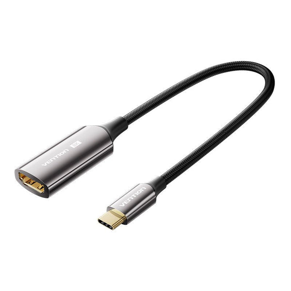 Vention Cotton Braided USB-C to HDMI™ 8K Converter 0.25M Black Zinc Alloy Type