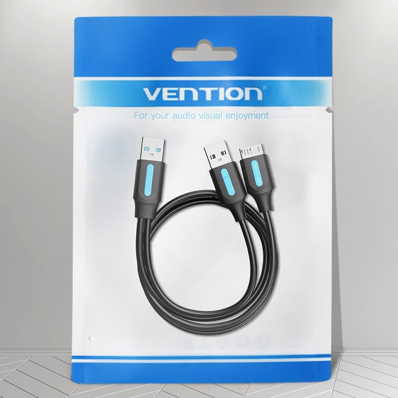 Vention  USB 3.0 A Male to Micro-B Male Cable with USB Power Supply PVC Type