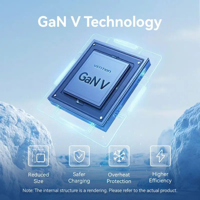 Vention 2-Port USB (C + A) GaN Charger (30W/30W) US-Plug