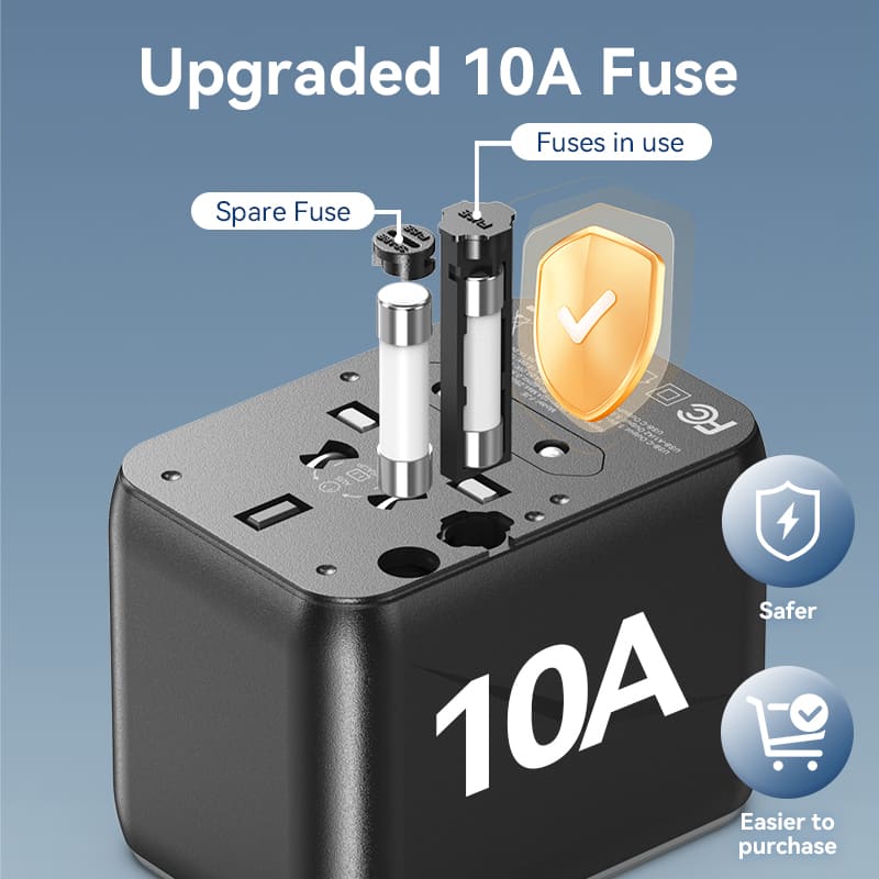 Vention 3-Port USB (C+A+A) Universal Travel Adapter (20W/18W/18W)