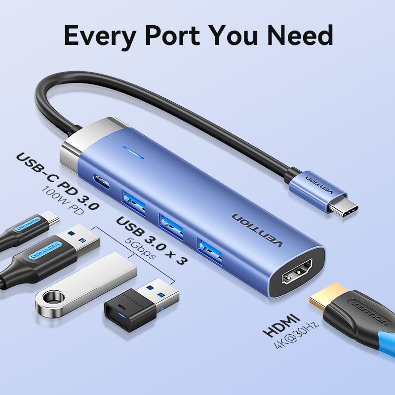Vention  5-in-1 USB-C Docking Station