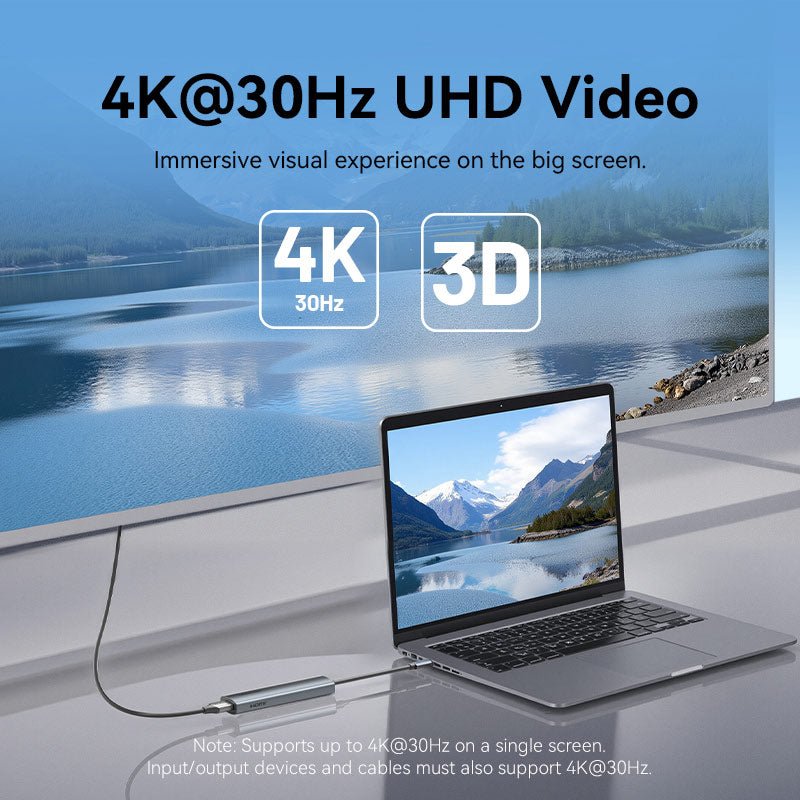 Vention USB-C to HDMI™ + USB 3.0 + USB 2.0 + USB 2.0 Type-C + PD Docking Station