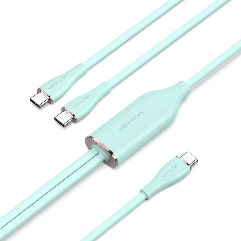 Vention USB 2.0 Type-C Male to 2 Type-C Male 5A Cable Silicone Type