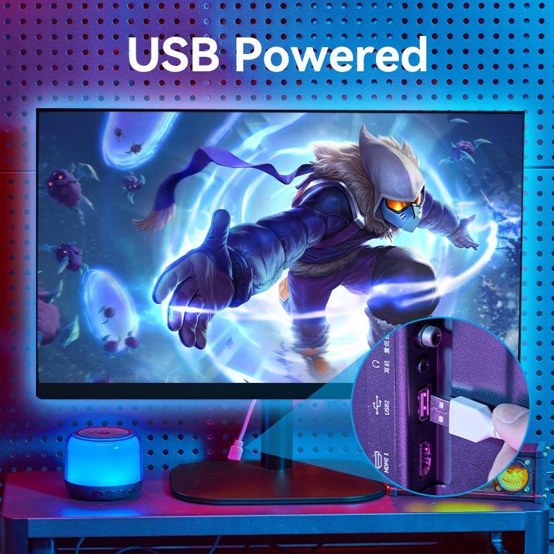 Vention RGB FPC LED Strip Lights with IR Remote and USB 5V Power Supply
