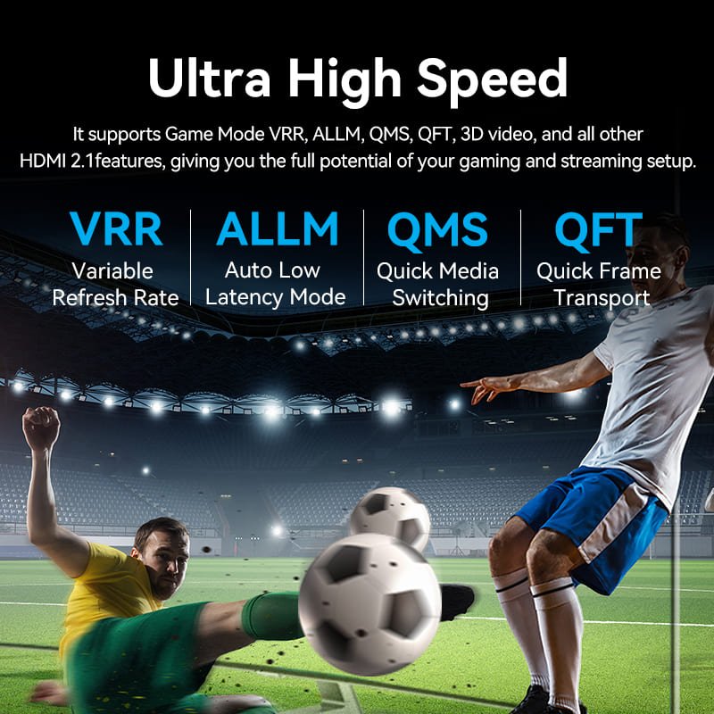 Vention Cotton Braided Ultra Thin HDMI™-A Male to Male HD Cable 8K  Green Aluminum Alloy Type