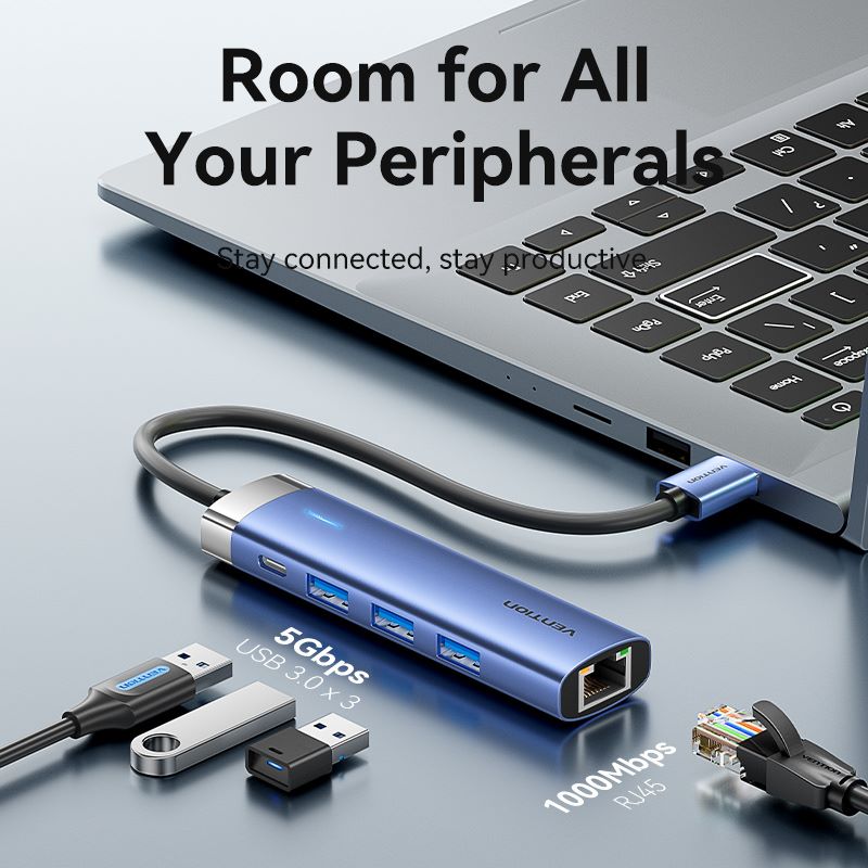 Vention 5-in-1 USB 3.0 Hub