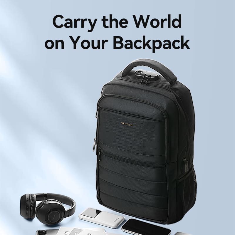 Vention Water-Repellent Laptop Backpack Black