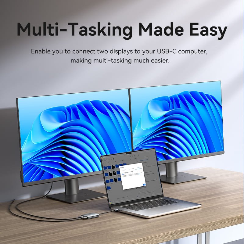 Vention USB-C to Dual HDMI™ MST Adapter