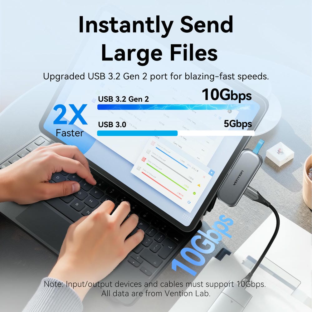 Vention 4-in-1 USB-C Cable-Free Docking Station