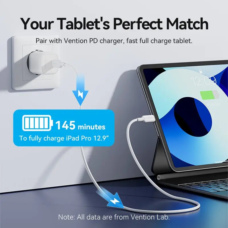 Vention USB 2.0 Type-C Male to Lightning Male 3A Cable PVC Type
